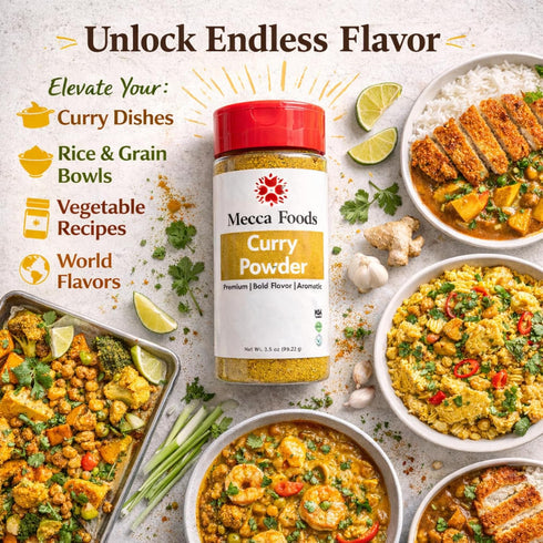 3.5 oz Curry Powder, Authentic Blend of Spices, Warm & Aromatic Flavor, All-Purpose Seasoning for Indian & Caribbean