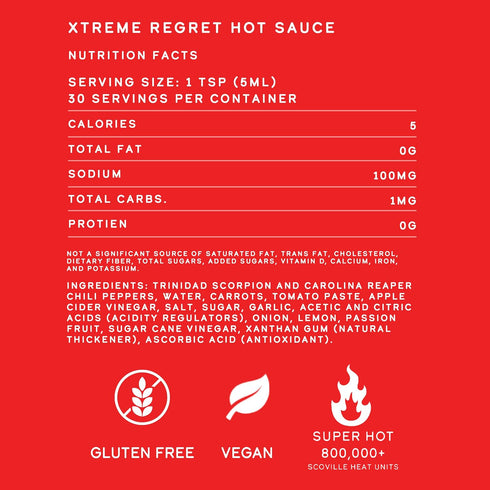 2 Elijah's Xtreme Regret Hot Sauce - Carolina Reaper and Trinidad Scorpion - The Hottest Peppers in the World for an