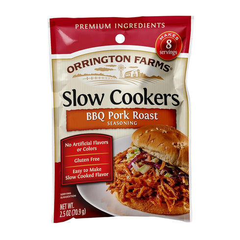 Orrington Farms Pork Roast Slow Cookers Seasoning, BBQ, 2.5 oz Packet (Pack