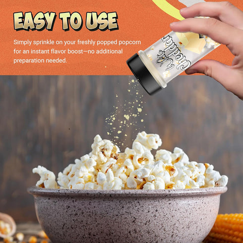 2 Pack White Cheddar Cheese Powder Premium Cheesy Popcorn Seasoning Gourmet Sprinkle Topping for Popcorn, Chips, Pasta