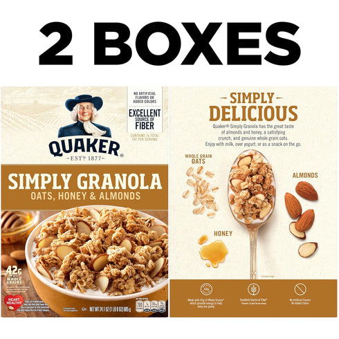 (Pack 2) Quaker Simply Granola Honey & Almond