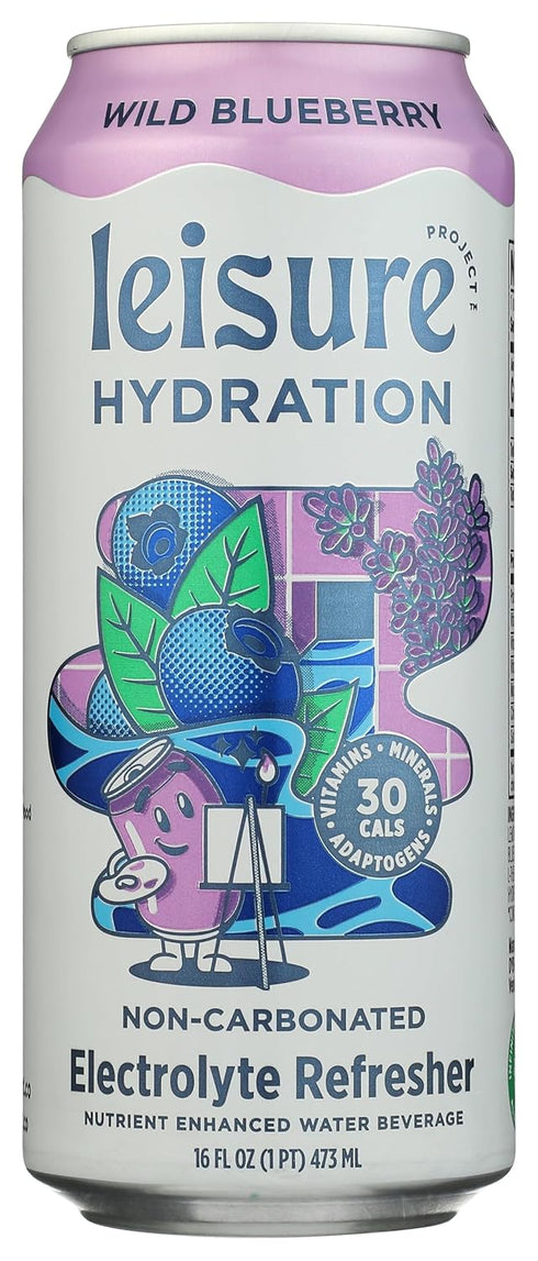 Leisure Hydration, Refresher EleCountrolyte Wild Blueberry, 16 Fl Oz