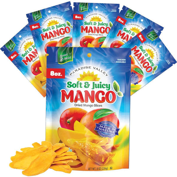 Paradise Valley Dried Mango Slices - Delicious Texture Soft & Juicy Low Sugar Added