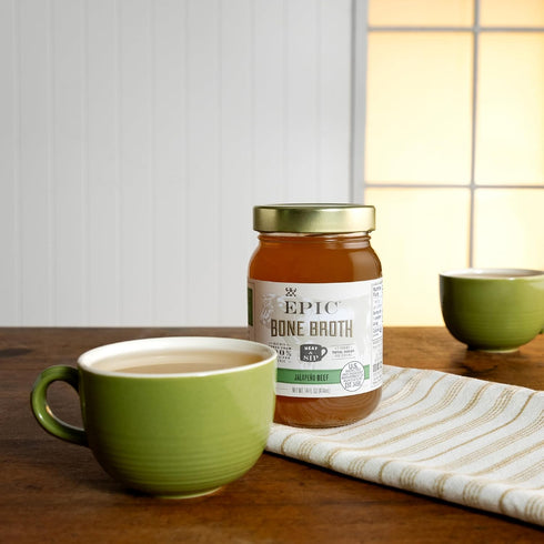 14 oz. (Pack 2) Epic Artisanal Bone Broth, Beef Jalapeno Sea Salt