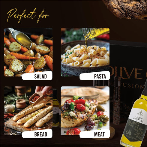 Set Pack 4 3 Set 8 Infused Olive Oil Gift Variety - Flavored Olive Oil Extra Virgin, Spice Flavorful Infusion Blends