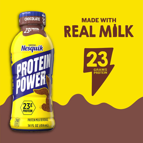 168 Oz Nesquik Protein Power Chocolate Milk, Fl