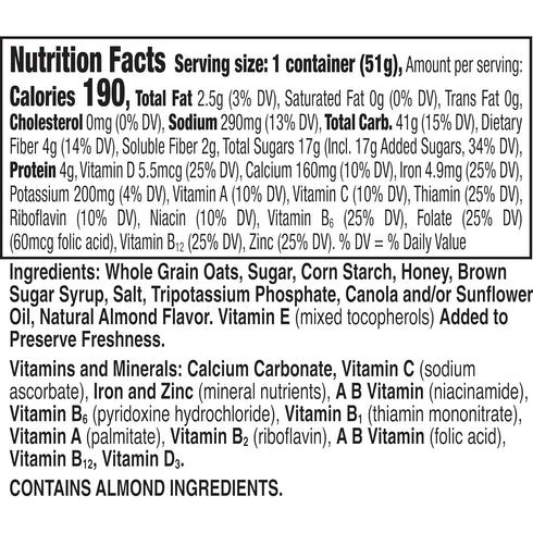 1.8 oz (Pack 12) Honey Nut Cheerios Breakfast Cereal Cup, Gluten Free, Single Serve Cereal