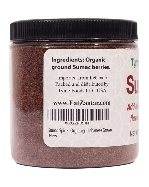 3.5 OZ Sumac Spice - Organic and Extra Lemony Sumac Seasoning - Lebanese Grown