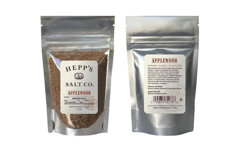 (2 oz HEPPS Salt Co. Applewood Smoked Sea Salt Gourmet Smoked Salt Finishing Seasoning with Real Applewood Smoke |