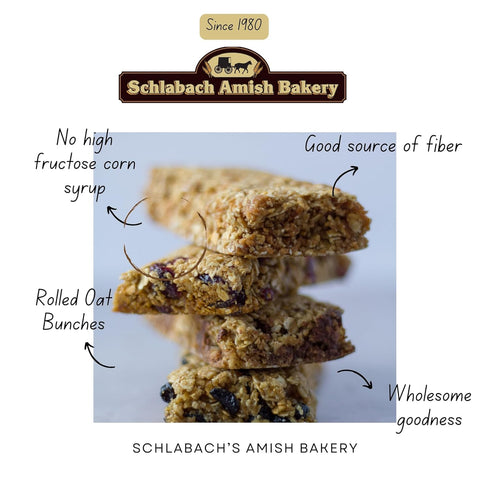 Smalltown Home Pack 12/2.8 oz. Pack) Schlabach Amish Bakery Soft & Chewy Granola Bars, Case of Bars (Variety