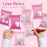 4E's (24 Packs) Novelty Heart Marshmallows Pink & White Valentine Marshmallows Mini Individually Wrapped for Hot
