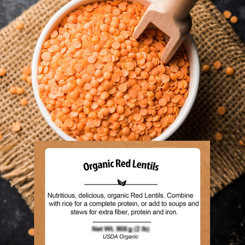 (4.8lb) Organic Red Lentils Dry by Be Still Farms - Lentils Bulk aka Masoor Dal - Ideal for Soup, Pasta, Pilof - High