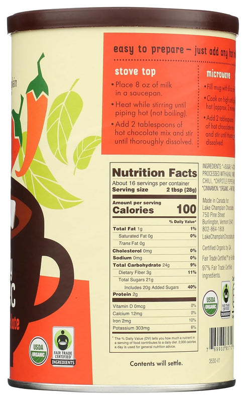 16 oz (Packaging Lake Champlain Chocolates Spicy Aztec Hot Chocolate, May Vary)