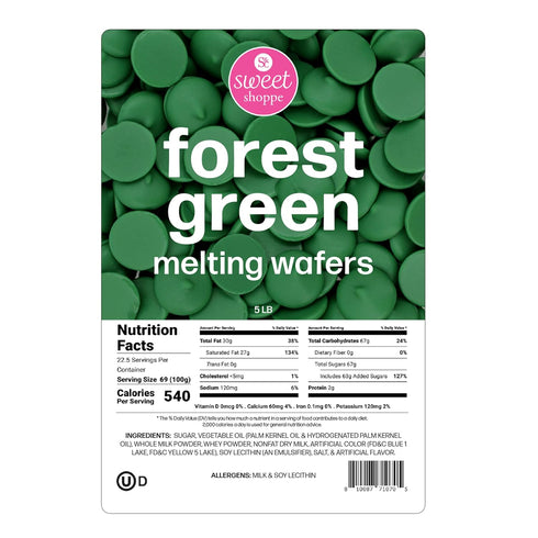 Wafers,5 Sweet Shoppe Forest Green Melting pounds