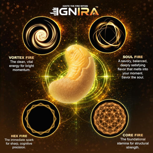 Pack 1 (1.76 oz) IGNIRA Cappuccino Cashew Nuts Roasted Cashew Nuts with Cappuccino Flavor, Coffee-Flavored, Crunchy