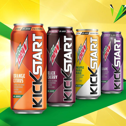 Mtn Dew Kickstart 16 Oz Mountain Dew Kickstart Energy Drink, Orange Citrus, Fl