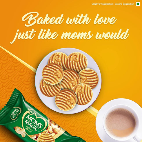 Sunfeast 60g (Pack 5) Pack (60 (Pack 5)) Mom's Magic Biscuit - Cashew & Almond, of Promo g