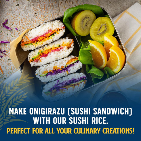 64 Oz Lundberg Organic Sushi Rice, Sticky White Japanese-Style California-Grown Short Grains
