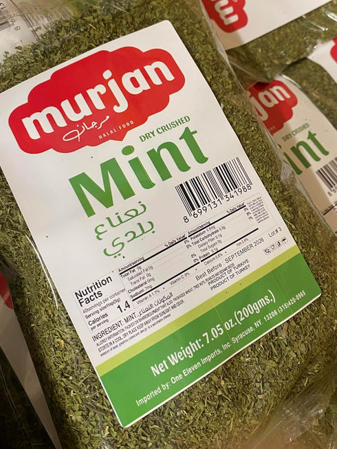Murjan 7 oz 7 , Extra cleanPremium Dry Crushed Turkish Mint Leaves Dried Mint Leaf, Ounces