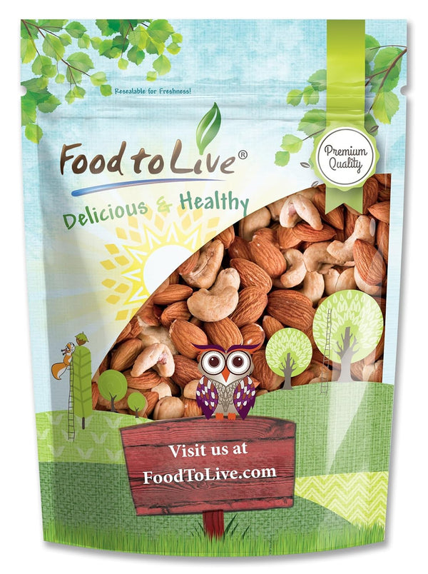 Food to Live - Dry Roasted Almonds and Cashews Mix, 8 Ounces