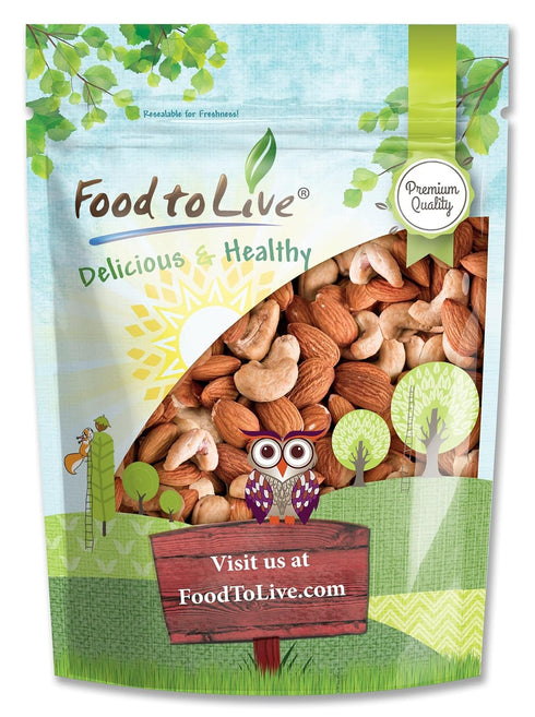 Food to Live - Dry Roasted Almonds and Cashews Mix, 2 Pounds