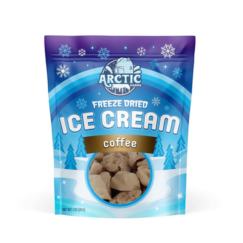 Pack 4) Arctic Farms Freeze Dried Ice Cream that Does Not Melt (Variety