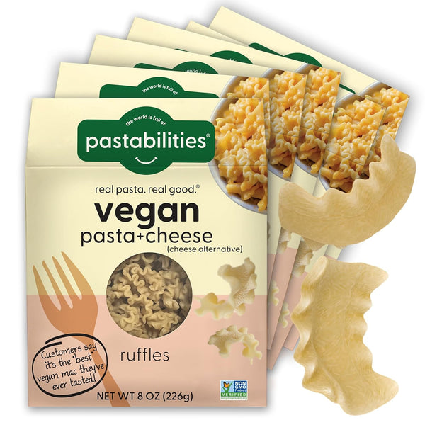 Pastabilities Vegan Ruffles - Mac and Cheese - Family Size Serves 4,