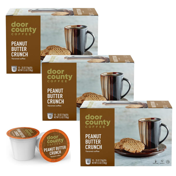 Door County Coffee Peanut Butter Crunch Flavored Ground - 30 Count Single