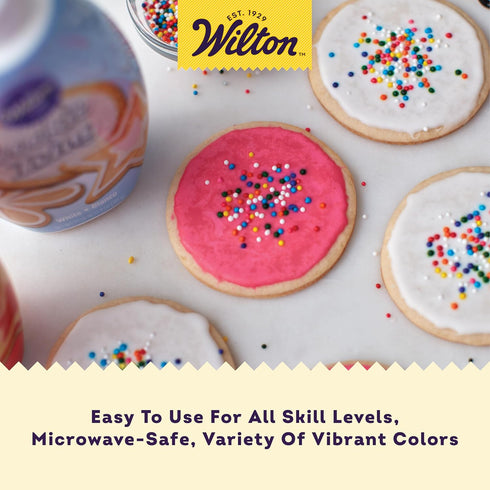 Wilton Cookie Icing, Fast-Drying Squeeze Bottle, 7.5 oz, White, for Decorating Cookies