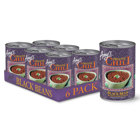 Amy's Chili, Black Bean, Medium Spice, Gluten Free & Organic Vegetarian Chili,