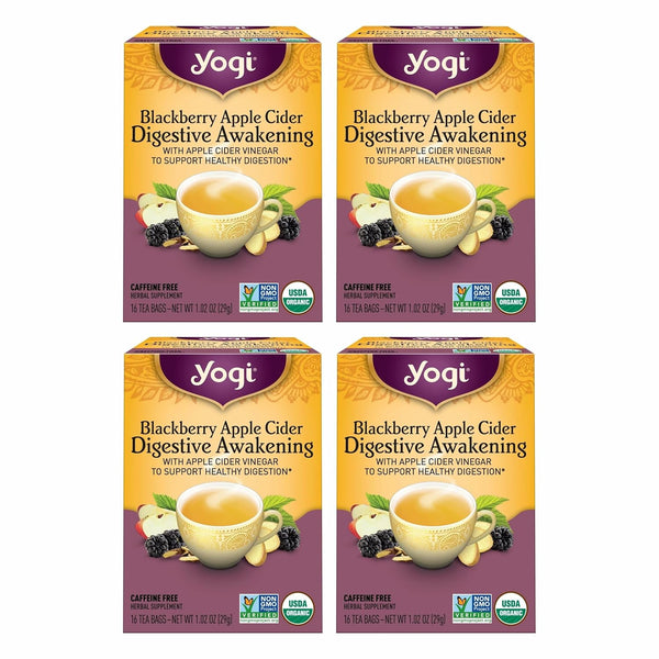Yogi Tea Blackberry Apple Cider Digestive Awakening Tea - 16 Tea Bags
