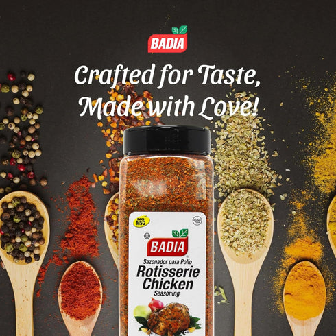 22 oz Badia Rotisserie Chicken Seasoning, Classic Blend for Poultry, Perfect for Roasting, Grilling & Air Frying