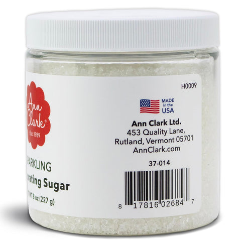 8 oz. Ann Clark Sparkling Sugar White Decorating Sugar