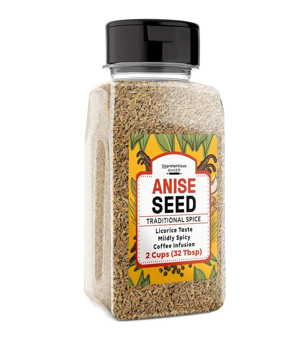 Unpretentious Anise Seed (2 Cups), Licorice Flavored Spice for Meats, Baked Goods, Tea, and Coffee
