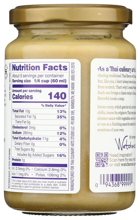 9.8 WATCHAREE Thai Green Curry Sauce, FZ