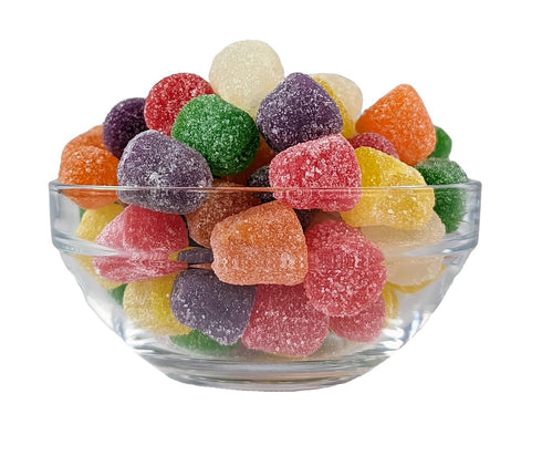 2 lbs. Spice Drops Candy By in Reusable Container - Assorted Gum drops candy - flavors of cinnamon, clove, anise