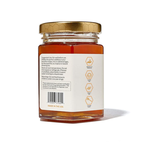 HoneyBeez 32mg 8oz) Premium Raw Honey Infused with Hemp- per serving (Natural