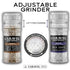 5 oz Alderwood Smoked and Sea Salt Grinder Bundle for Cooking, Finishing and Grilling Manual Salt Grinders for Fine