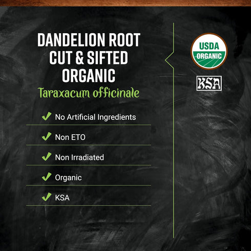 1 Frontier Co-Op Organic Dandelion Root, Cut and Sifted, Pound