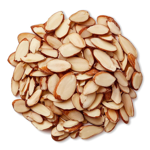 12 Food to Live Dry Roasted Natural Sliced Almonds with Himalayan Salt, Ounces Unblanched Nuts, Oven Toasted, Lighly