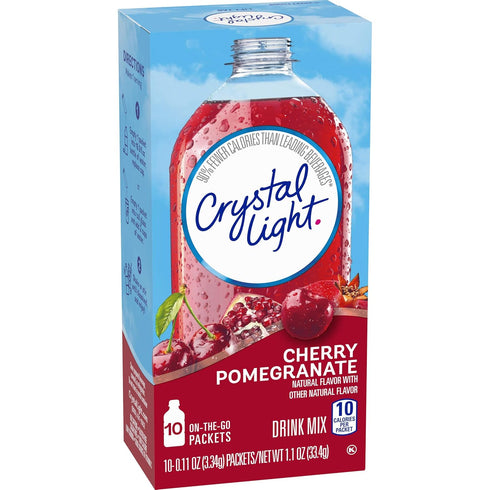 Crystal Light On The Go Cherry Pomegranate Ice Drink Mix, 10-Packet Box, Pack of 6