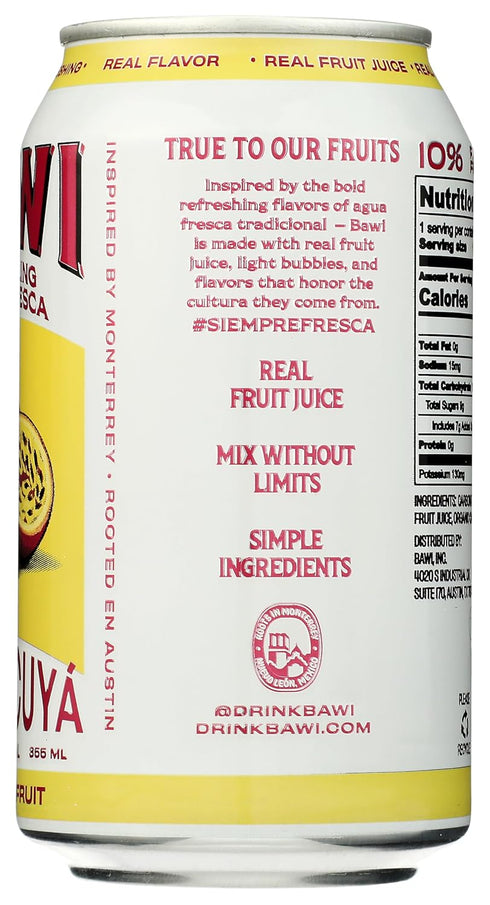 12 Bawi Agua Fresca Passionfruit Sparkling Agua Fresca, FZ