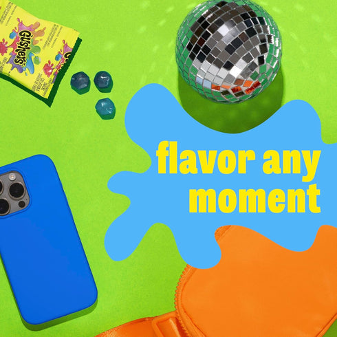 20 Pack, 16 oz Gushers Fruit Flavored Snacks, Blueberry Grape, Sour Blue Raspberry, Pouches, Family
