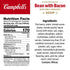 Packaging 11.25 Oz, Pack 12 Campbell's Bean with Bacon Soup, May Vary