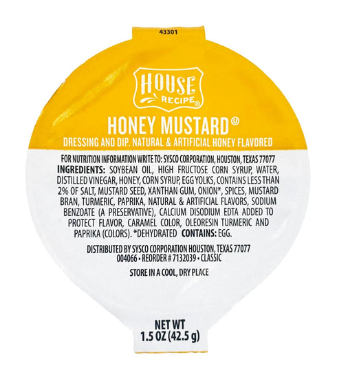 House Recipe 1.5 oz 12 Count Honey Mustard Dressing & Dipping Cups | Kosher |
