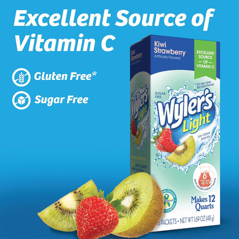 Packs, Strawberry,6 Packets (Pack 2) Wyler's Light Pitcher Water Drink Mix,Kiwi Pitcher