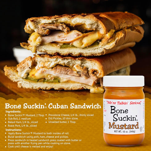 (12 oz, Bone Suckin' Mustard, World Champion Flavor, Made in the USA, Non-GMO, Gluten-Free, Kosher and has No High