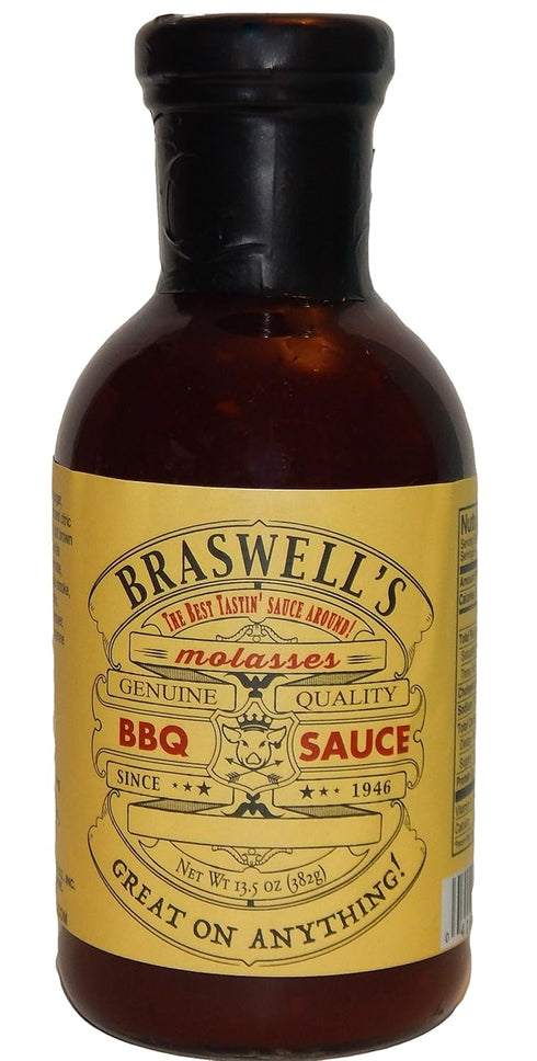 Braswell Barbeque Sweet Molasses Sauce, 13.5 oz