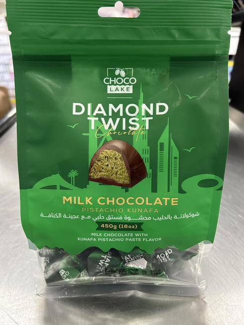 Generic Packet Diamond Twist Pistachio Kunafa Dubai Chocolate Small Bars Premium Middle Eastern Dessert with Crunchy