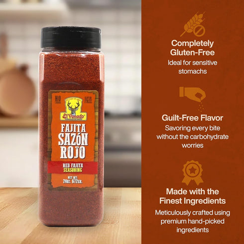 El Venado Fajita Sazon Rojo, 24oz | Bold and Flavorful Fajitas Seasoning Mix for Grilling and Sautéing